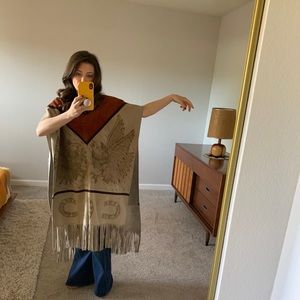 Vintage Suede poncho